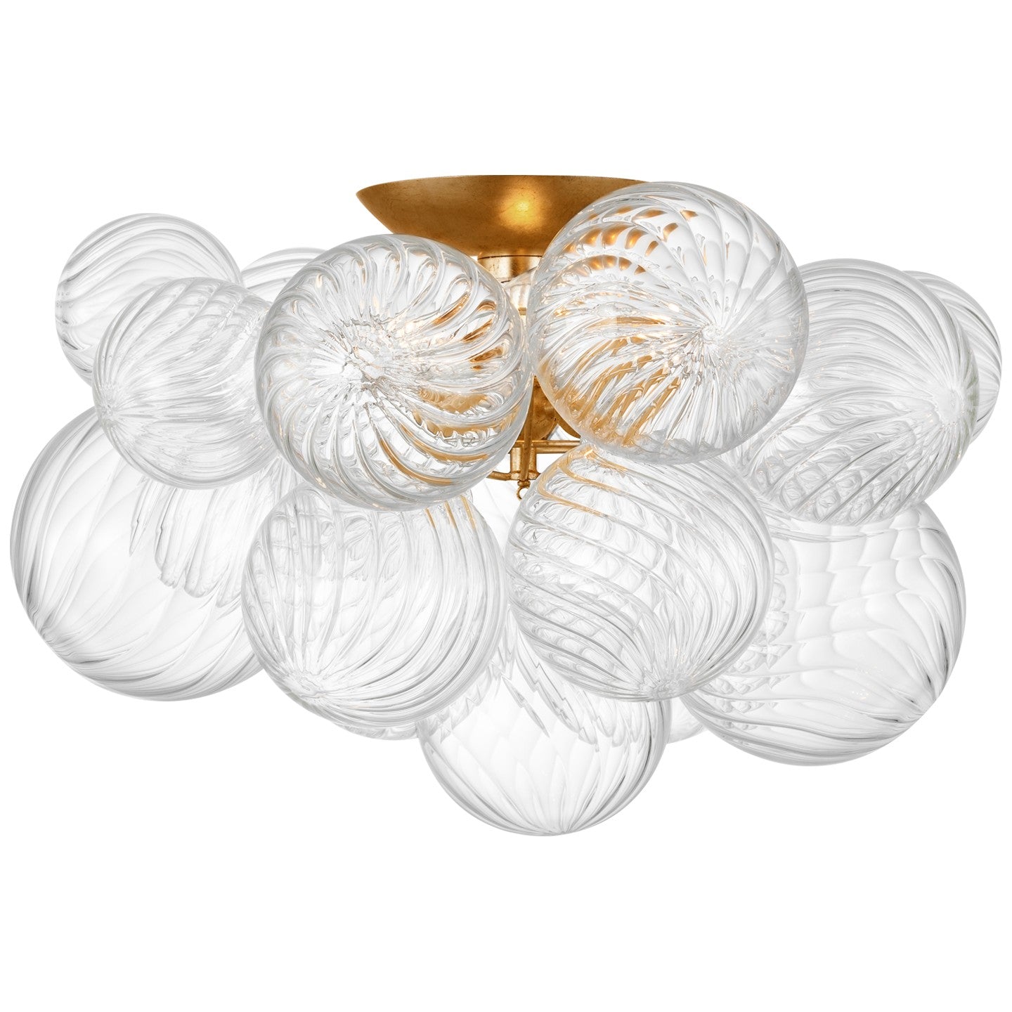 Visual Comfort Signature Canada - JN 4112G/CG - LED Flush Mount - Talia - Gild and Clear Swirled Glass