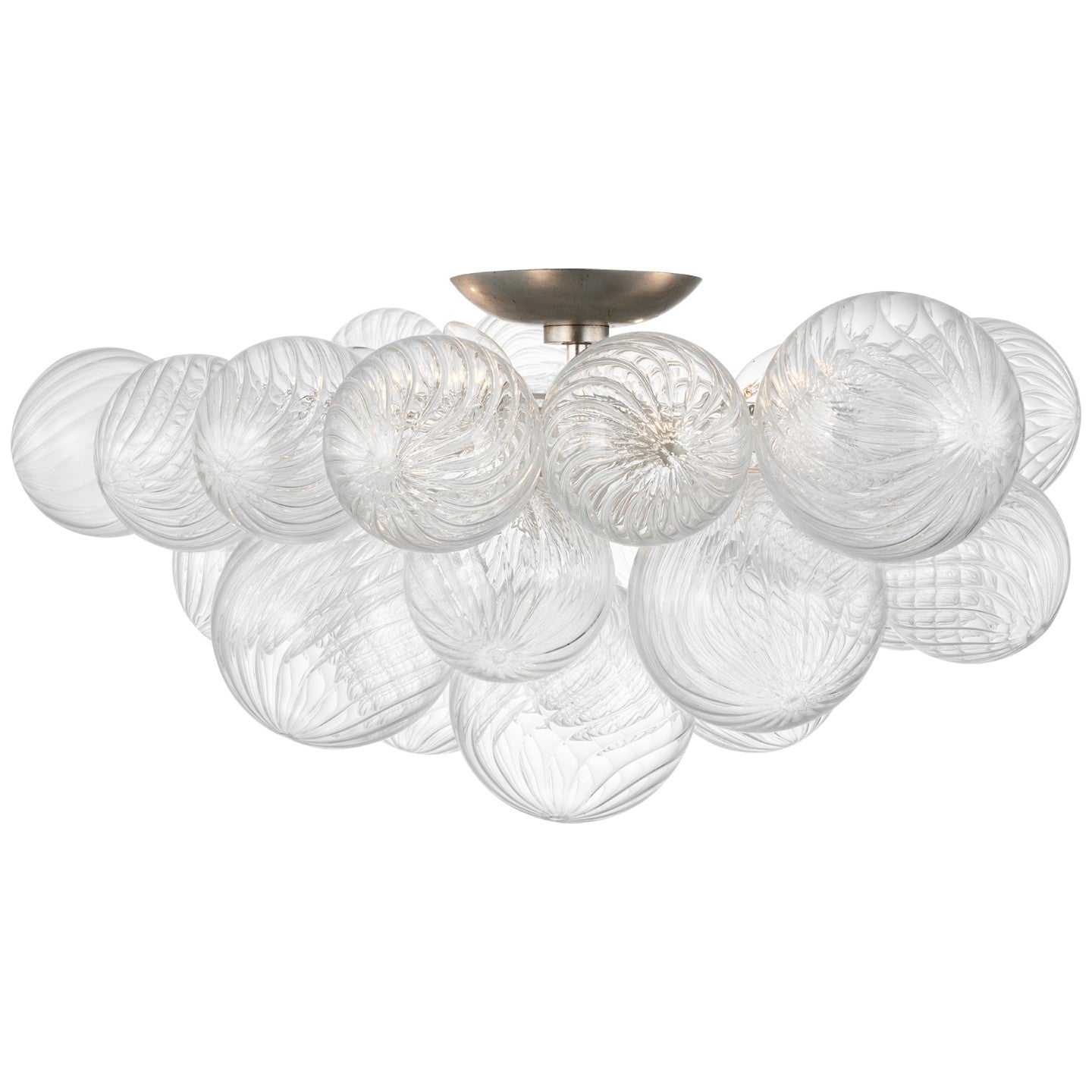 Visual Comfort Signature Canada - JN 4113BSL/CG - LED Flush Mount - Talia - Burnished Silver Leaf and Clear Swirled Glass
