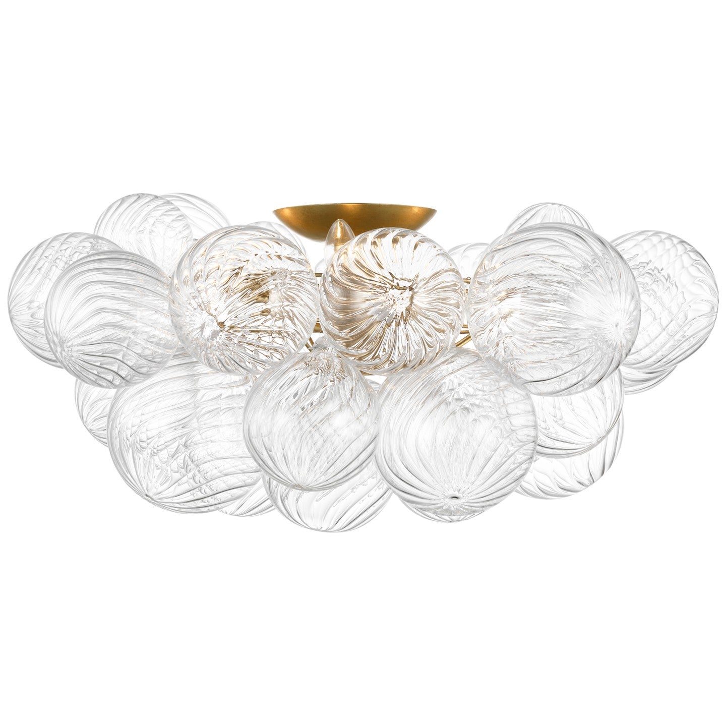 Visual Comfort Signature Canada - JN 4113G/CG - LED Flush Mount - Talia - Gild and Clear Swirled Glass