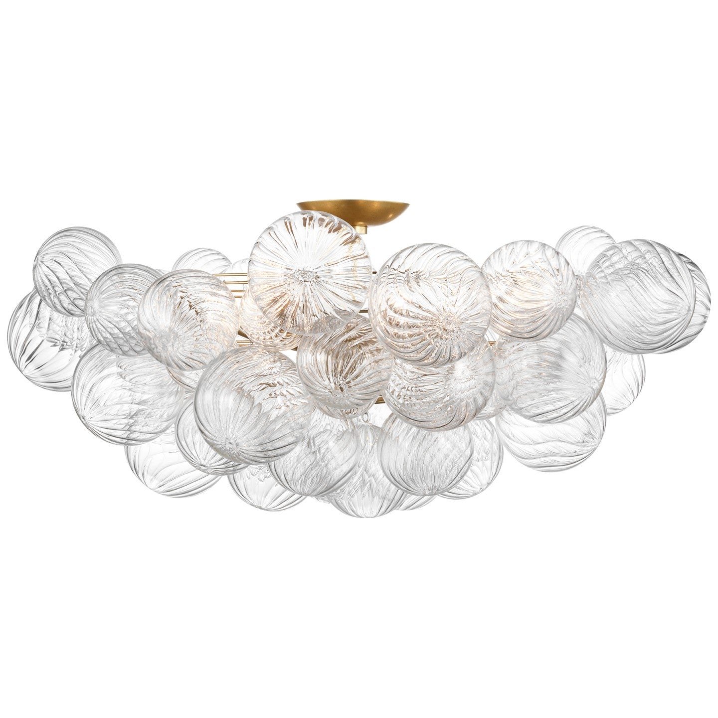 Visual Comfort Signature Canada - JN 4114G/CG - LED Flush Mount - Talia - Gild and Clear Swirled Glass
