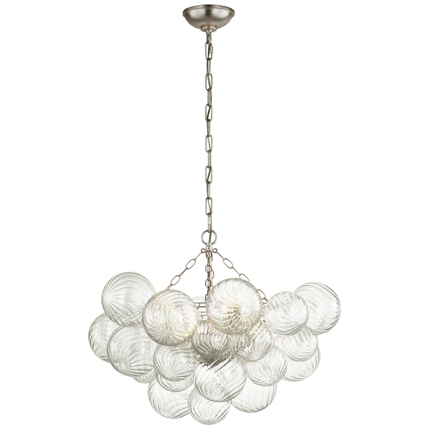 Visual Comfort Signature Canada - JN 5111BSL/CG - LED Chandelier - Talia - Burnished Silver Leaf and Clear Swirled Glass