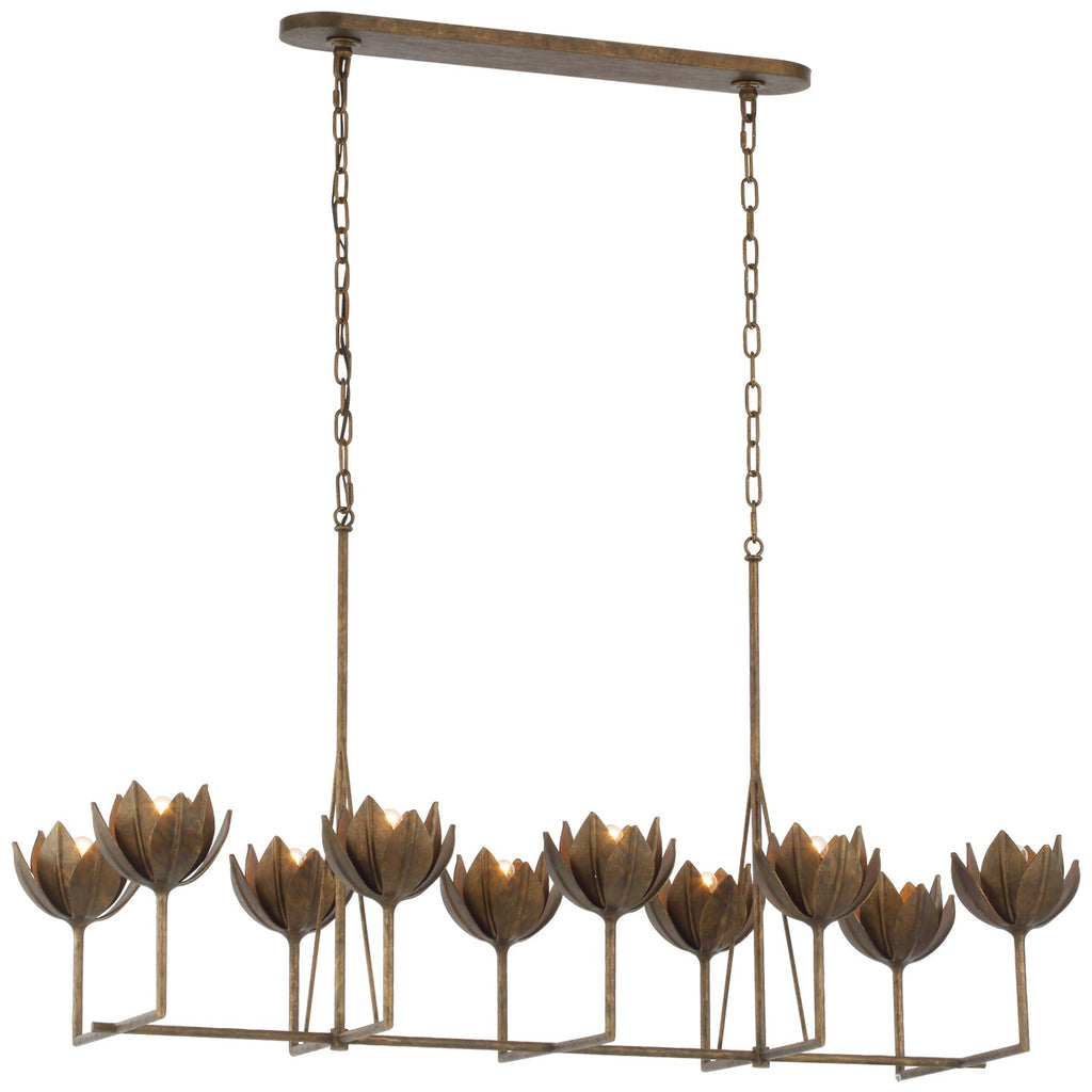 Visual Comfort Signature Canada - JN 5313ABL - LED Linear Chandelier - Alberto - Antique Bronze Leaf