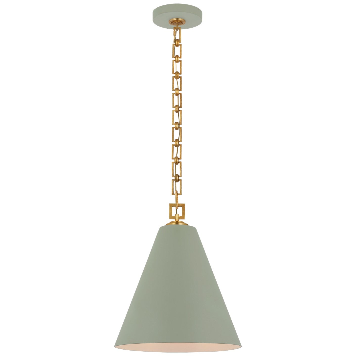 Visual Comfort Signature Canada - JN 5321CEL/G - LED Pendant - Theo - Celadon and Gild