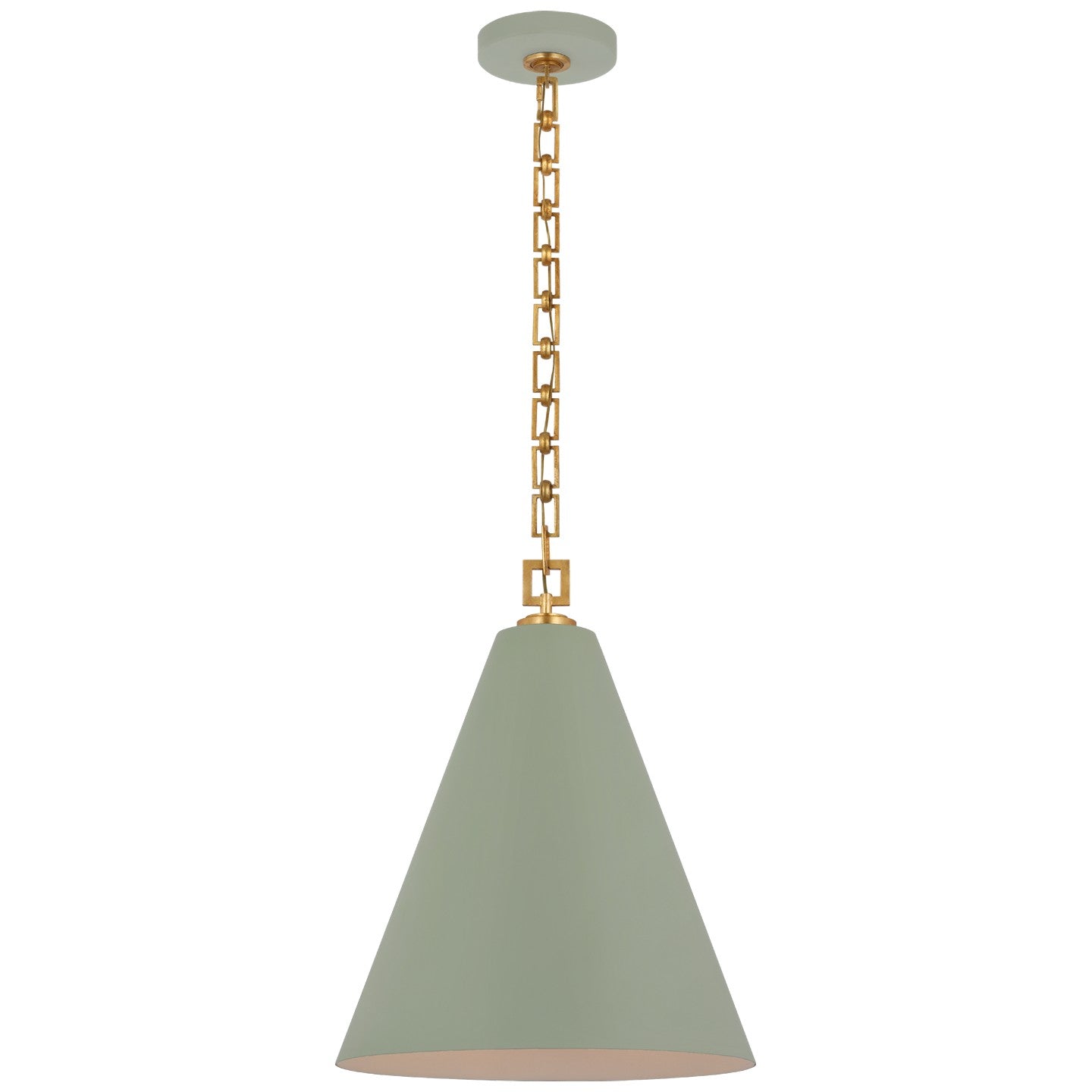 Visual Comfort Signature Canada - JN 5322CEL/G - LED Pendant - Theo - Celadon and Gild