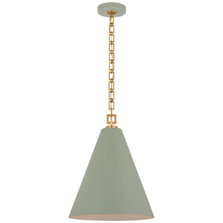 Visual Comfort Signature Canada - JN 5322CEL/G - LED Pendant - Theo - Celadon and Gild