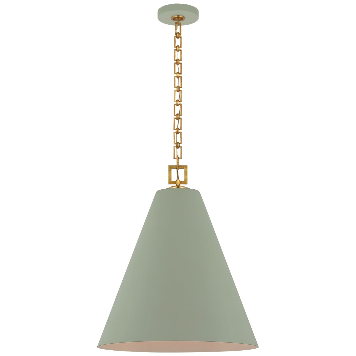 Visual Comfort Signature Canada - JN 5323CEL/G - LED Pendant - Theo - Celadon and Gild