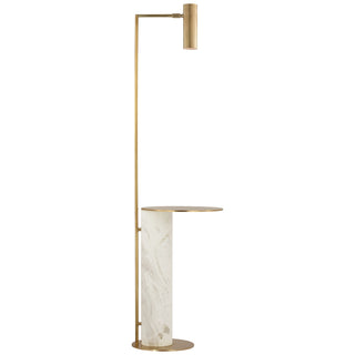 Visual Comfort Signature Canada - KW 1612AB/WM - LED Floor Lamp - Alma - Antique-Burnished Brass and White Marble