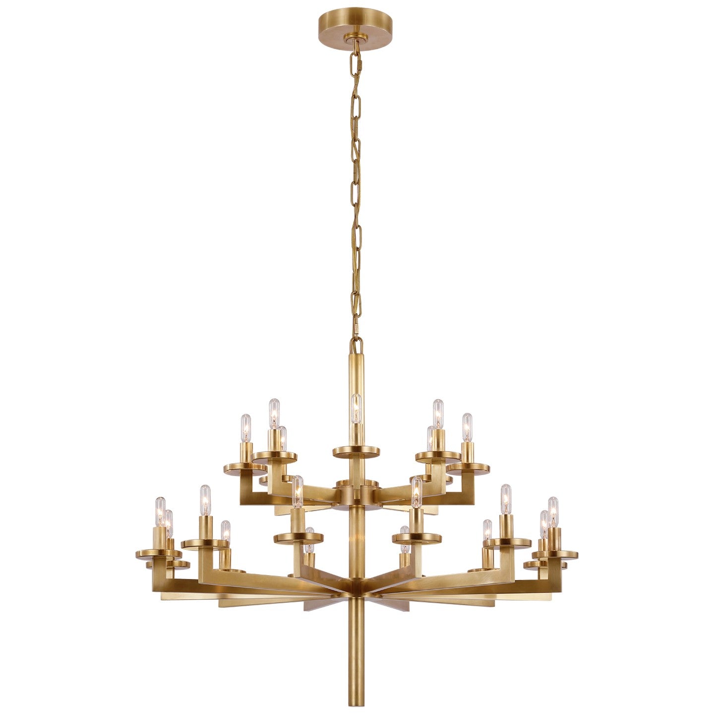 Visual Comfort Signature Canada - KW 5201AB - 20 Light Chandelier - Liaison - Antique-Burnished Brass