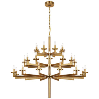 Visual Comfort Signature Canada - KW 5202AB - 32 Light Chandelier - Liaison - Antique-Burnished Brass