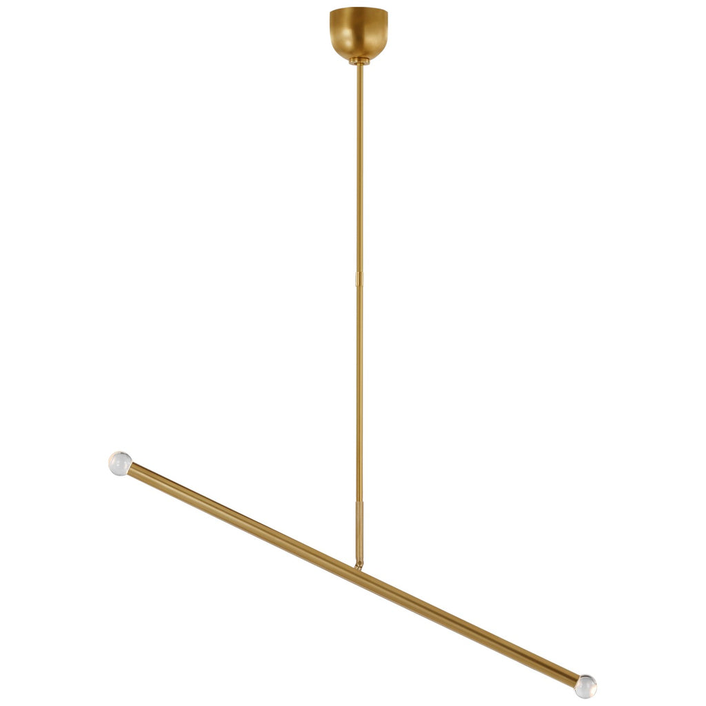 Visual Comfort Signature Canada - KW 5597AB-CG - LED Linear Chandelier - Rousseau - Antique-Burnished Brass