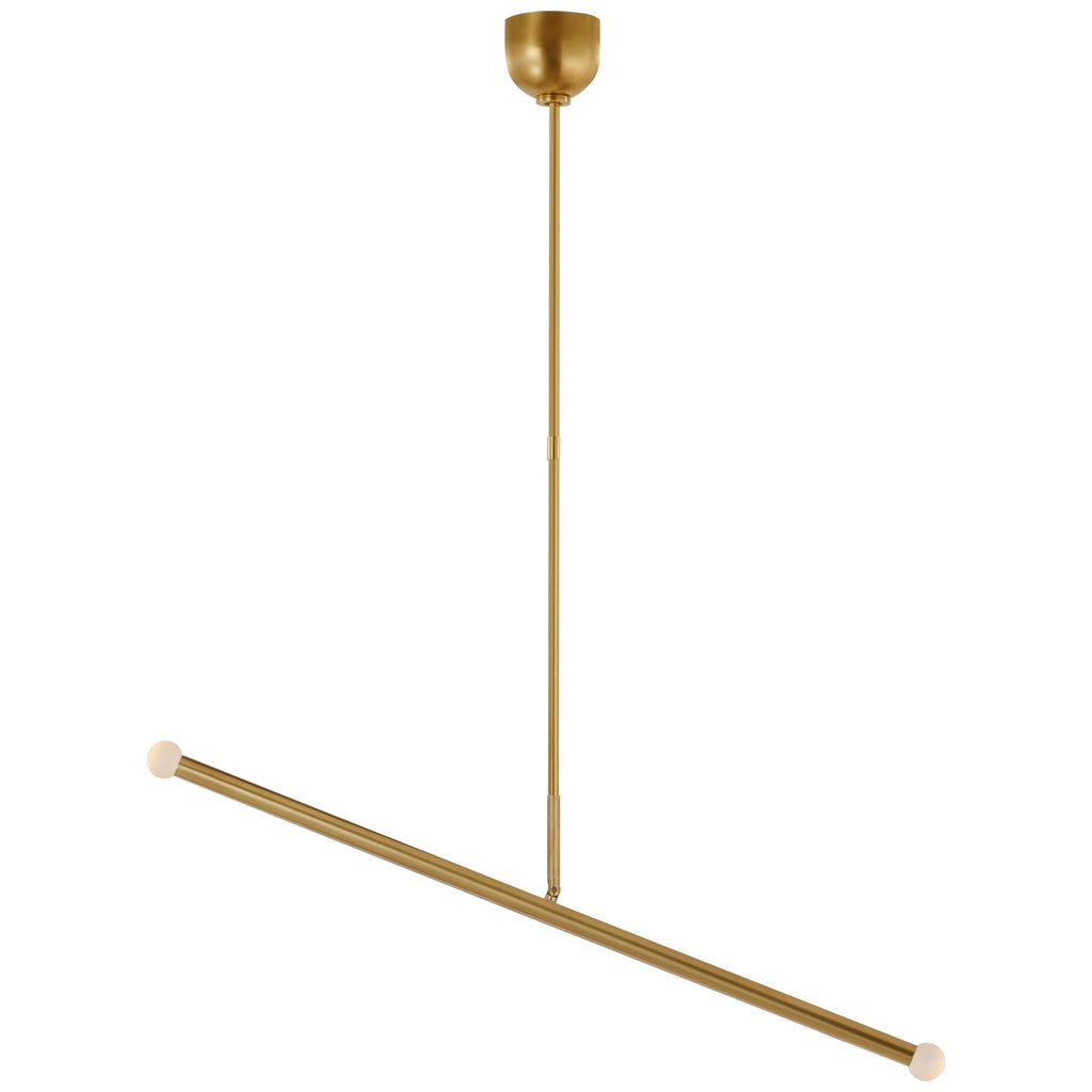 Visual Comfort Signature Canada - KW 5597AB-ECG - LED Linear Chandelier - Rousseau - Antique-Burnished Brass