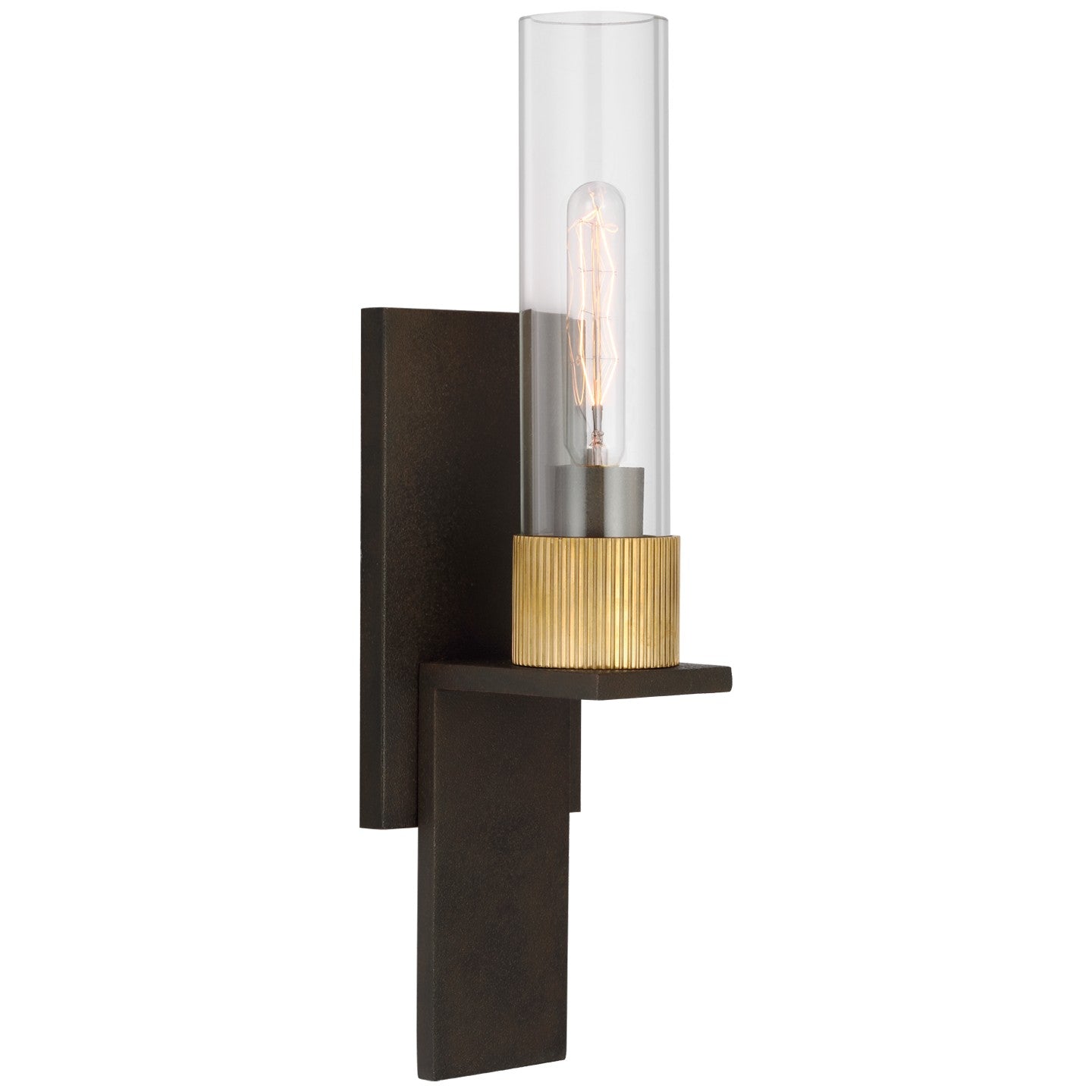 Visual Comfort Signature Canada - RB 2002WI/AB-CG - LED Wall Sconce - Beza - Warm Iron and Antique Brass