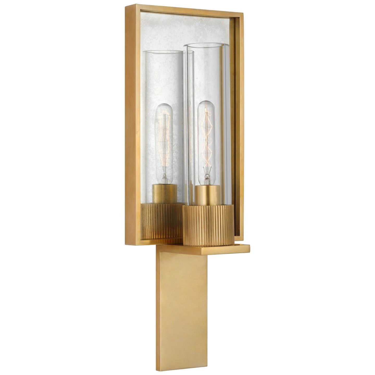 Visual Comfort Signature Canada - RB 2005AB/AM-CG - LED Wall Sconce - Beza - Antique Brass and Antique Mirror