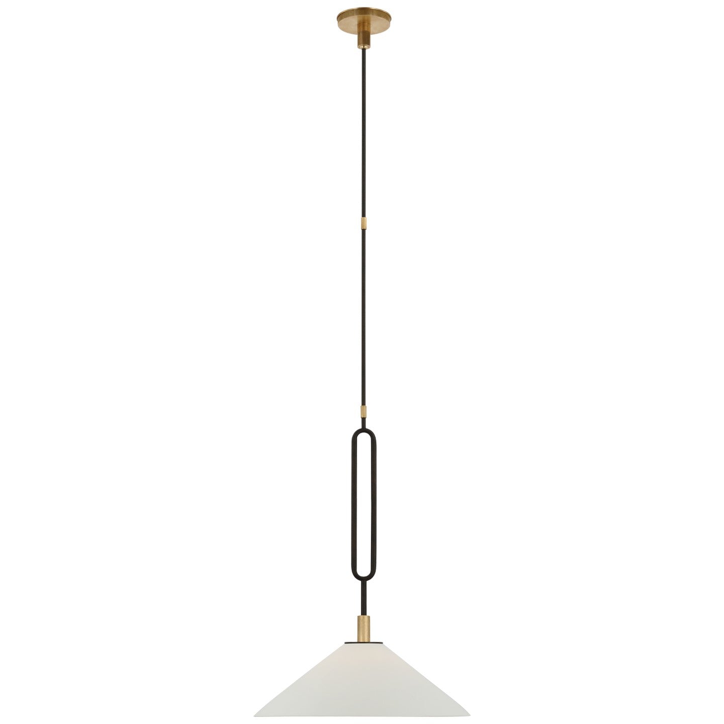 Visual Comfort Signature Canada - RB 5061WI/AB-BSQ - LED Pendant - Argo - Warm Iron and Antique Brass