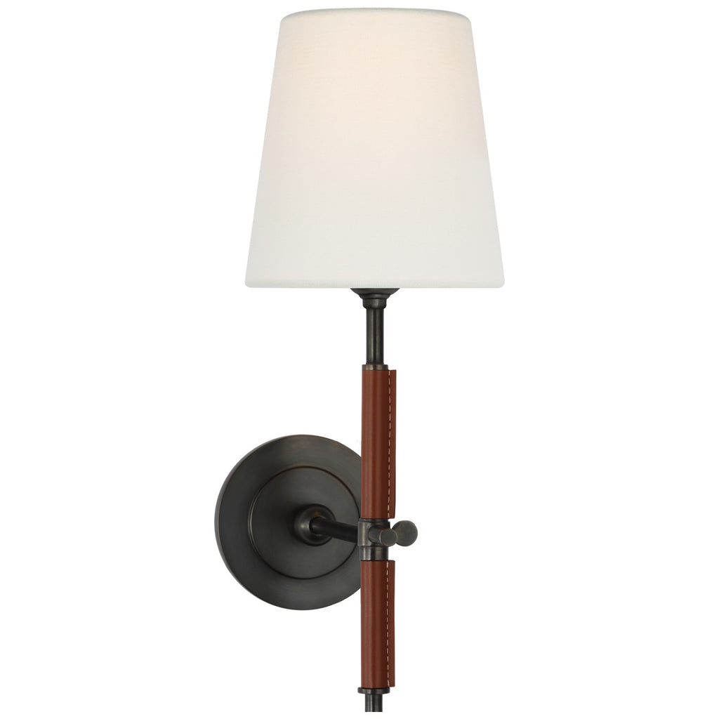 Visual Comfort Signature Canada - TOB 2580BZ/SDL-L - LED Wall Sconce - Bryant Wrapped - Bronze and Saddle Leather