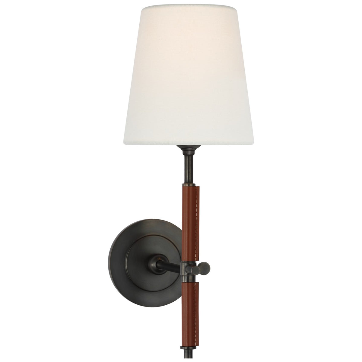 Visual Comfort Signature Canada - TOB 2580BZ/SDL-L - LED Wall Sconce - Bryant Wrapped - Bronze and Saddle Leather