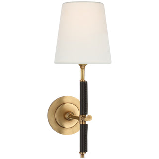 Visual Comfort Signature Canada - TOB 2580HAB/CHC-L - LED Wall Sconce - Bryant Wrapped - Hand-Rubbed Antique Brass and Chocolate Leather