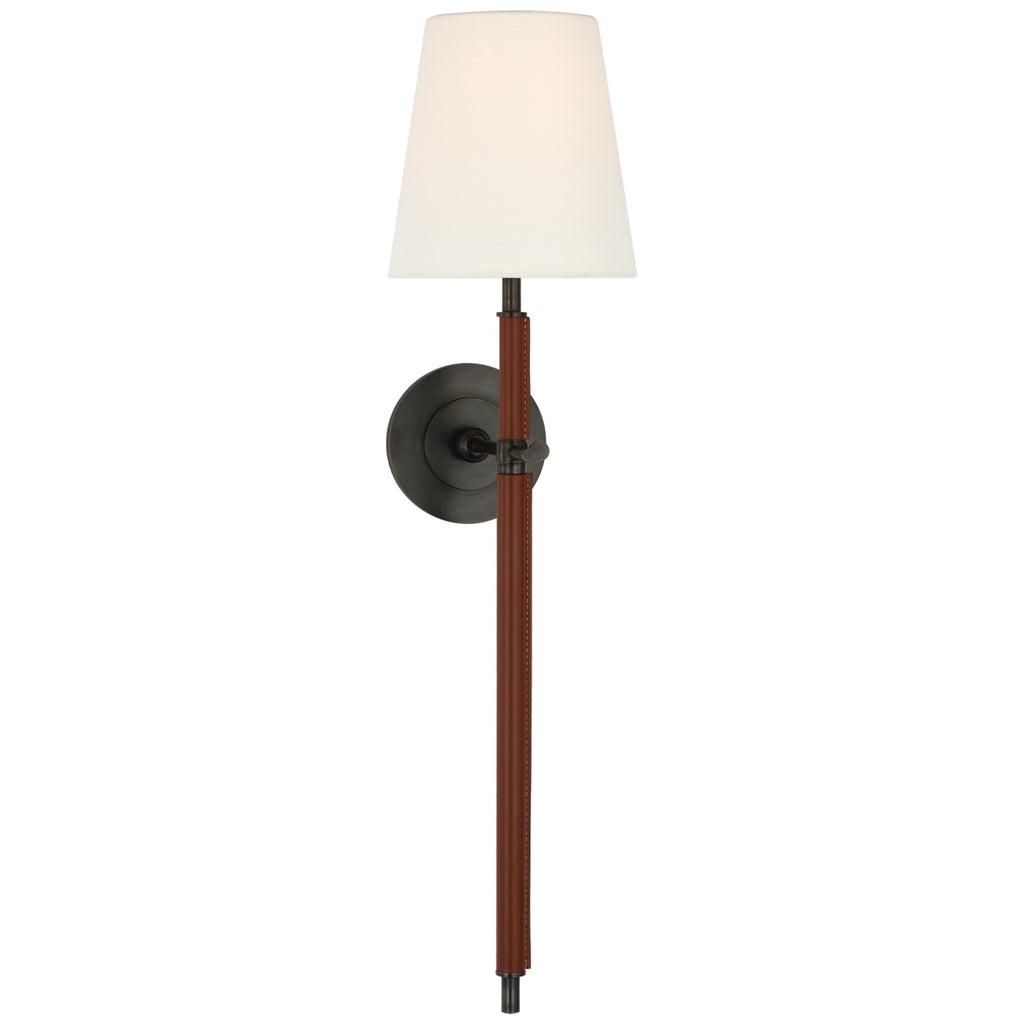 Visual Comfort Signature Canada - TOB 2582BZ/SDL-L - LED Wall Sconce - Bryant Wrapped - Bronze and Saddle Leather