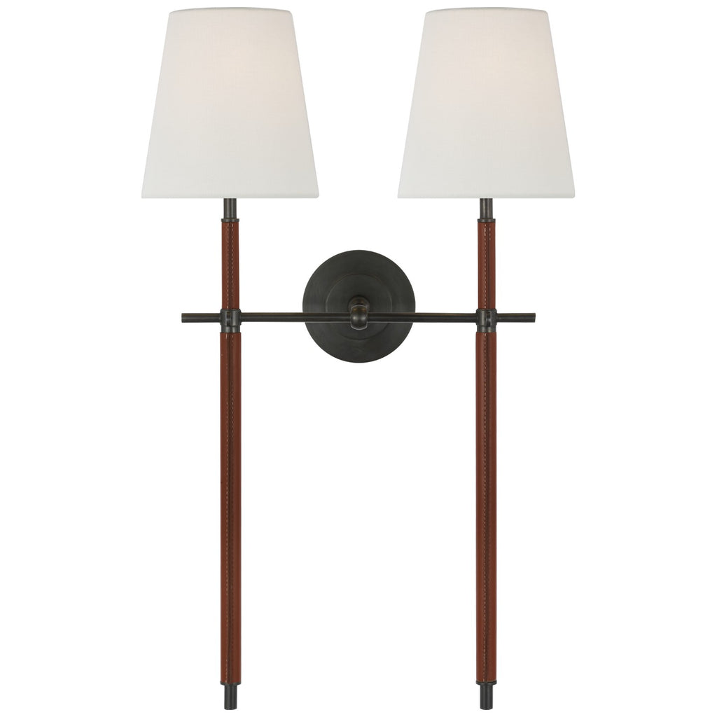 Visual Comfort Signature Canada - TOB 2584BZ/SDL-L - LED Wall Sconce - Bryant Wrapped - Bronze and Saddle Leather