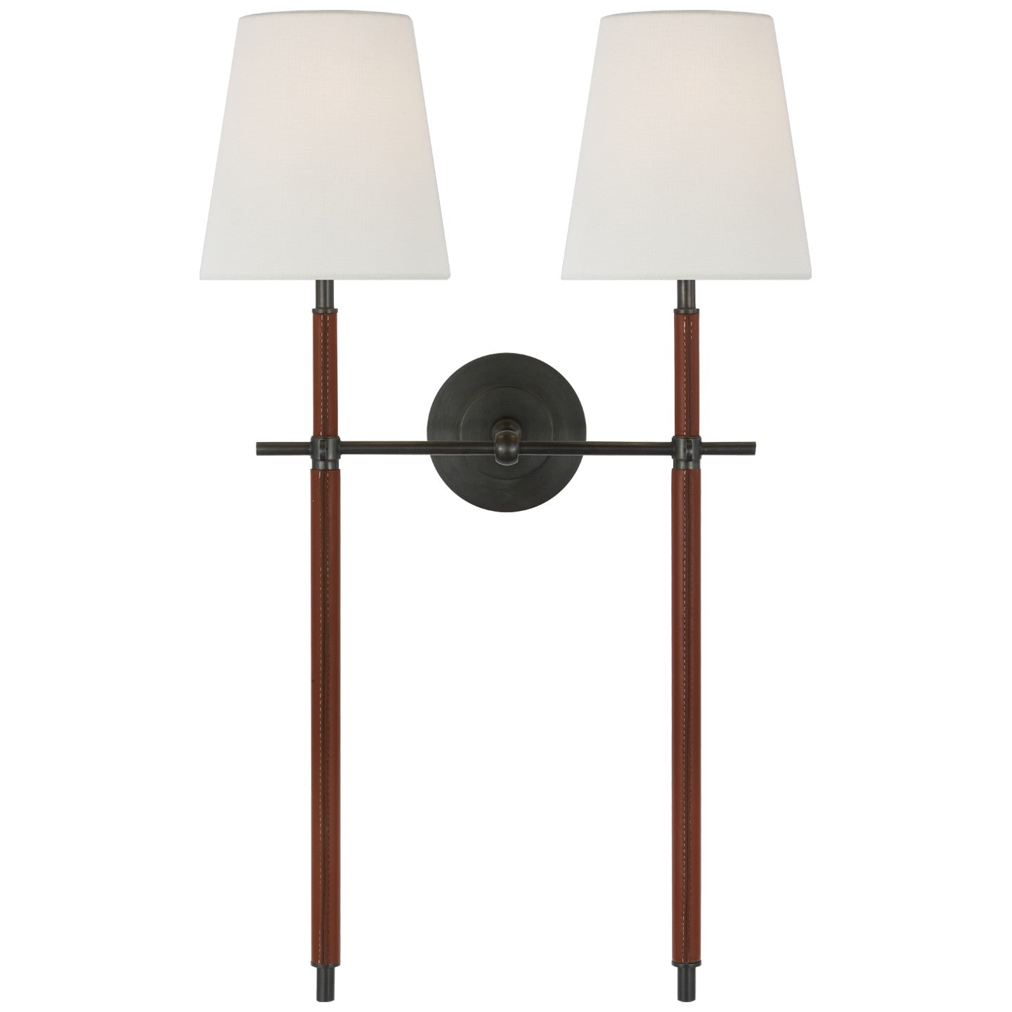 Visual Comfort Signature Canada - TOB 2584BZ/SDL-L - LED Wall Sconce - Bryant Wrapped - Bronze and Saddle Leather
