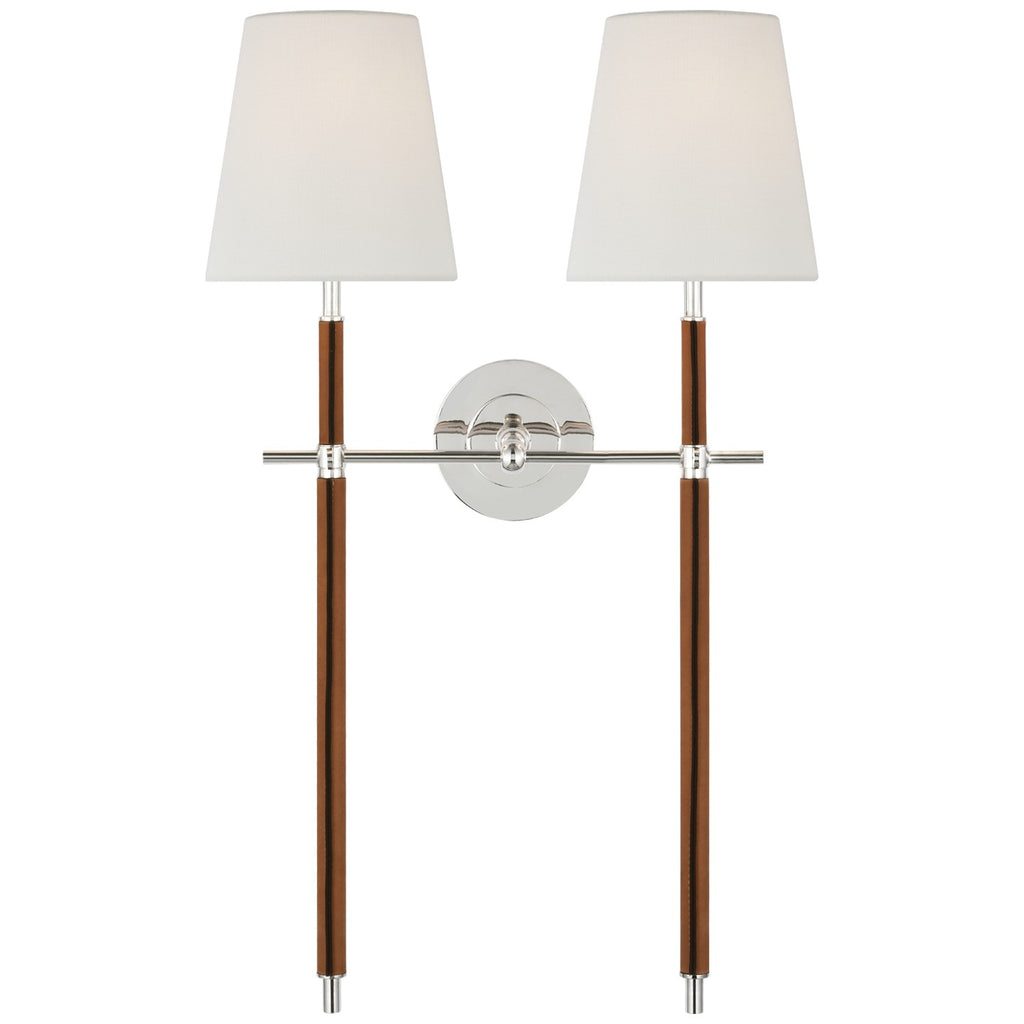 Visual Comfort Signature Canada - TOB 2584PN/NAT-L - LED Wall Sconce - Bryant Wrapped - Polished Nickel and Natural Leather