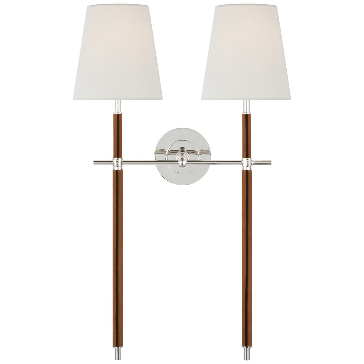 Visual Comfort Signature Canada - TOB 2584PN/NAT-L - LED Wall Sconce - Bryant Wrapped - Polished Nickel and Natural Leather