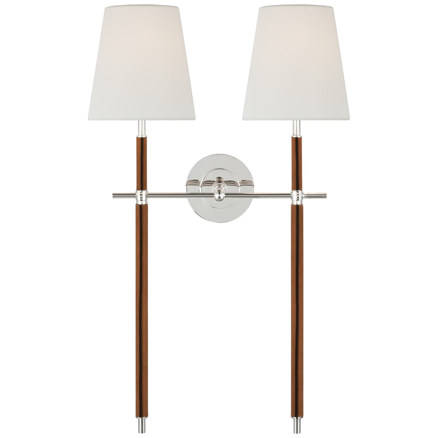 Visual Comfort Signature Canada - TOB 2584PN/NAT-L - LED Wall Sconce - Bryant Wrapped - Polished Nickel and Natural Leather