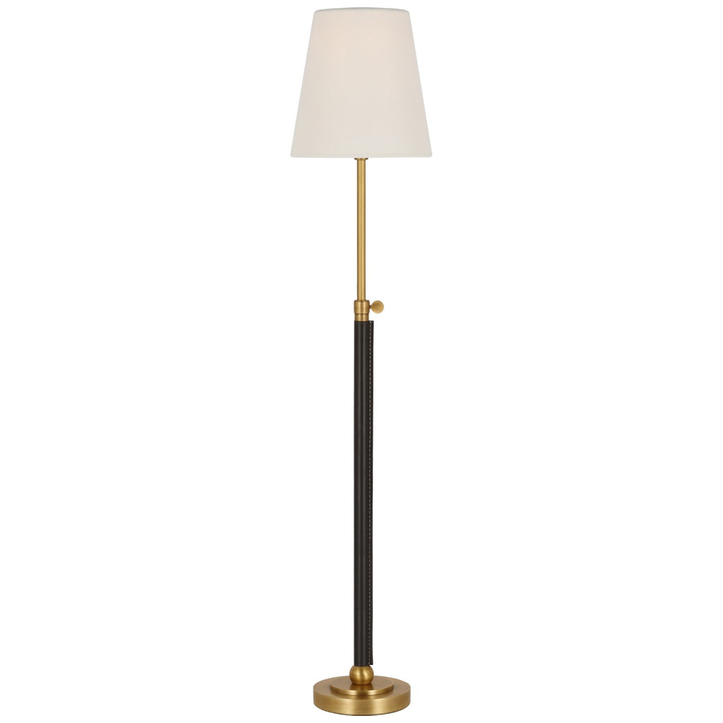 Visual Comfort Signature Canada - TOB 3580HAB/CHC-L - LED Table Lamp - Bryant Wrapped - Hand-Rubbed Antique Brass and Chocolate Leather