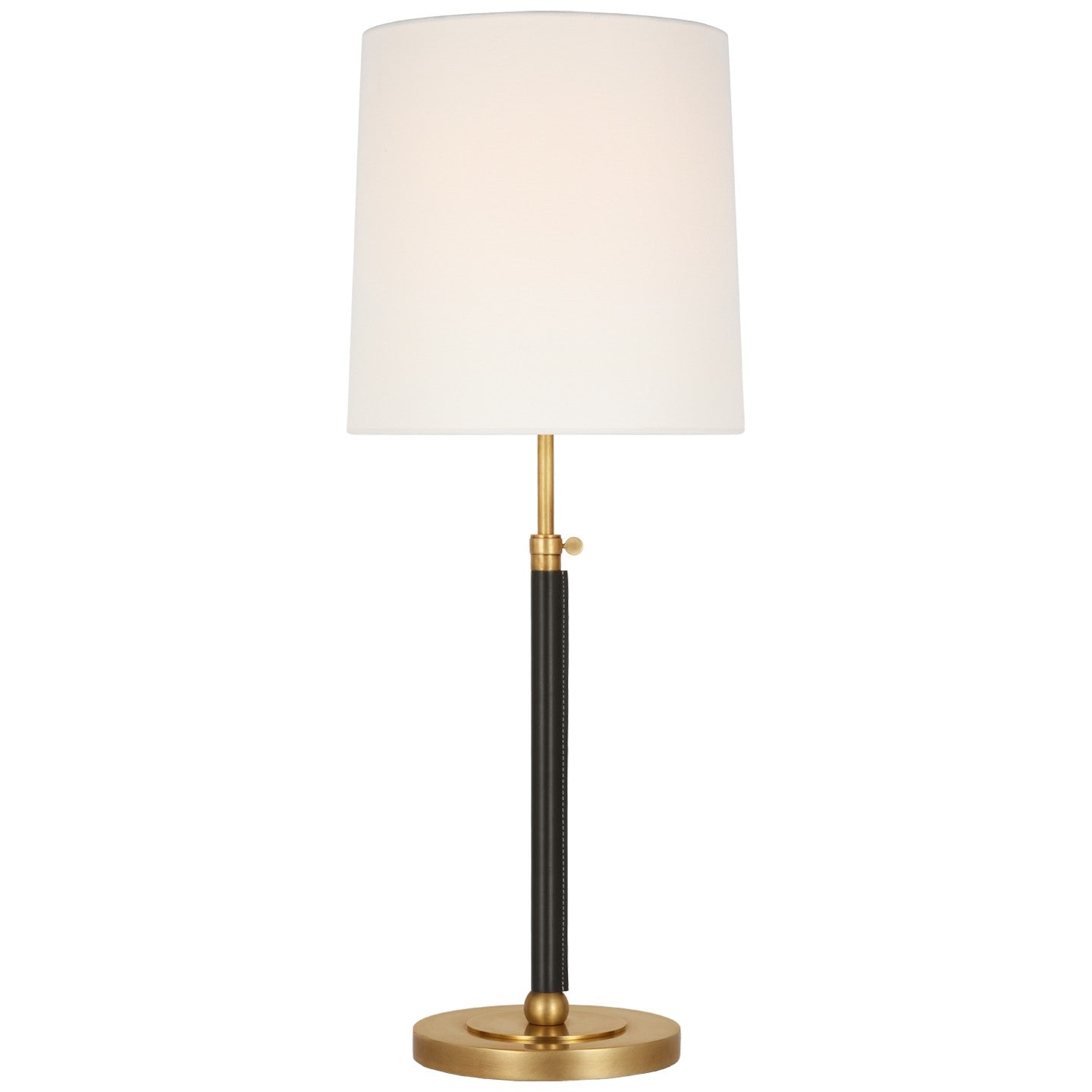 Visual Comfort Signature Canada - TOB 3581HAB/CHC-L - LED Table Lamp - Bryant Wrapped - Hand-Rubbed Antique Brass and Chocolate Leather