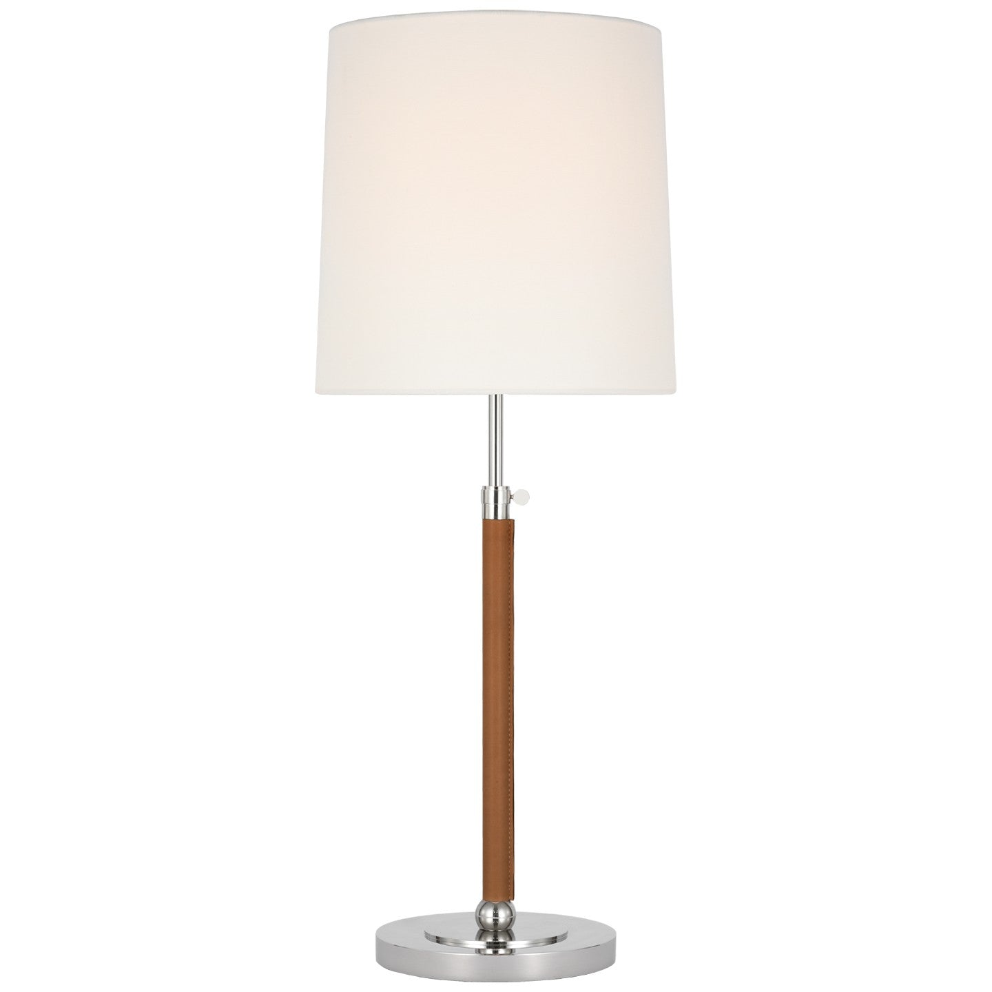 Visual Comfort Signature Canada - TOB 3581PN/NAT-L - LED Table Lamp - Bryant Wrapped - Polished Nickel and Natural Leather