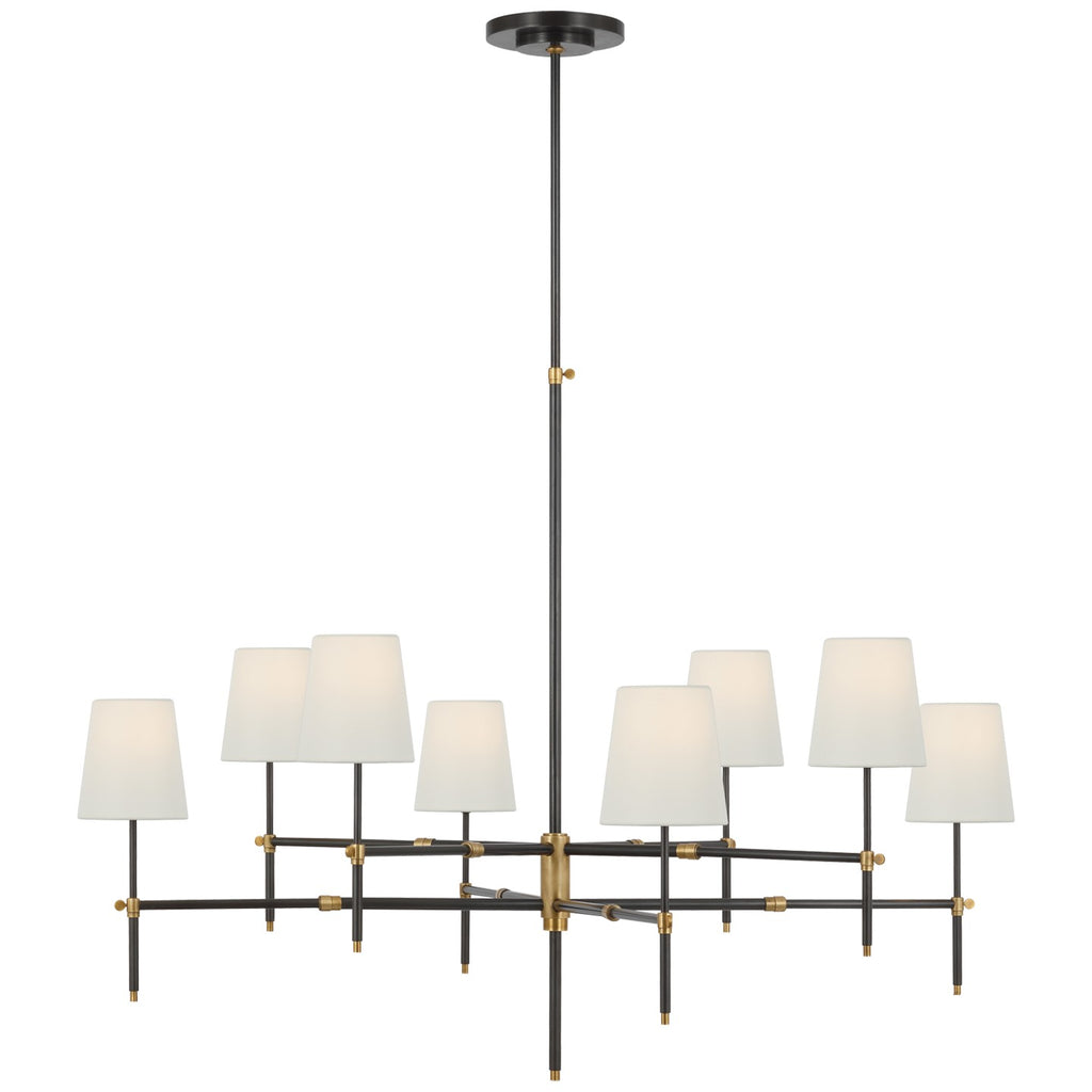 Visual Comfort Signature Canada - TOB 5197BZ/HAB-L - LED Chandelier - Bryant - Bronze and Hand-Rubbed Antique Brass
