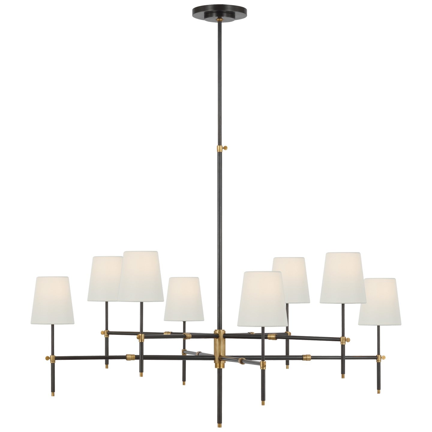 Visual Comfort Signature Canada - TOB 5197BZ/HAB-L - LED Chandelier - Bryant - Bronze and Hand-Rubbed Antique Brass