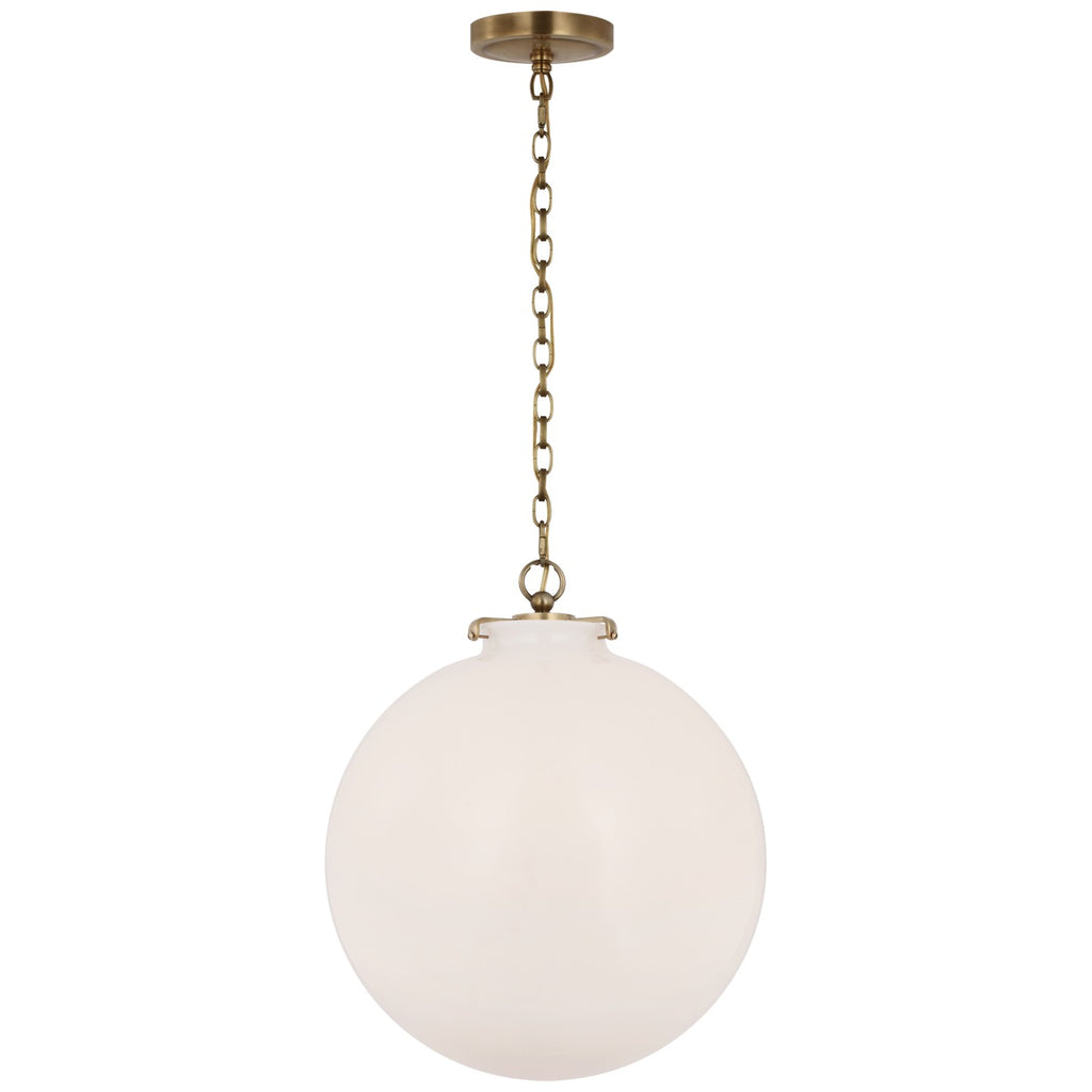 Visual Comfort Signature Canada - TOB 5227HAB/G4-WG - LED Pendant - Katie Globe - Hand-Rubbed Antique Brass