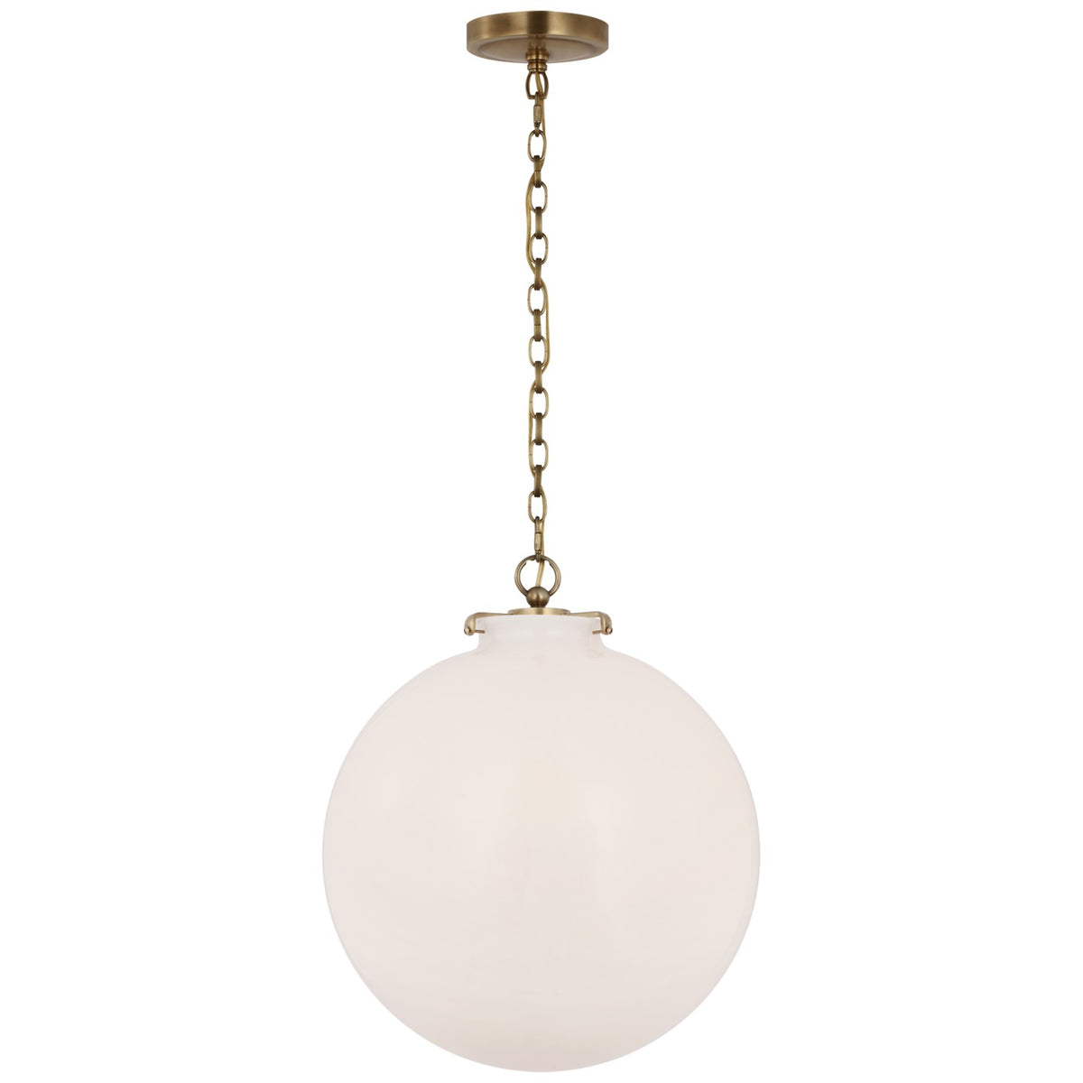 Visual Comfort Signature Canada - TOB 5227HAB/G4-WG - LED Pendant - Katie Globe - Hand-Rubbed Antique Brass