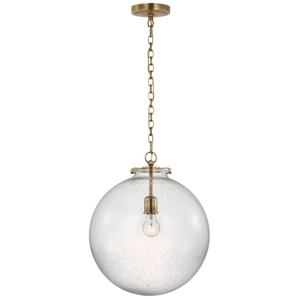 Visual Comfort Signature Canada - TOB 5227HAB/G4-SG - LED Pendant - Katie Globe - Hand-Rubbed Antique Brass