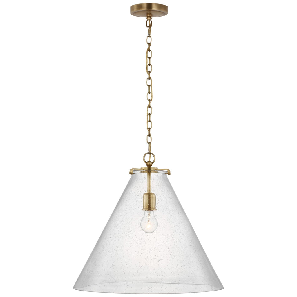 Visual Comfort Signature Canada - TOB 5227HAB/G6-SG - LED Pendant - Katie Conical - Hand-Rubbed Antique Brass