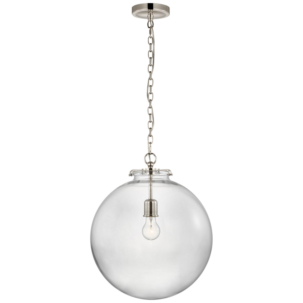 Visual Comfort Signature Canada - TOB 5227PN/G4-CG - LED Pendant - Katie Globe - Polished Nickel