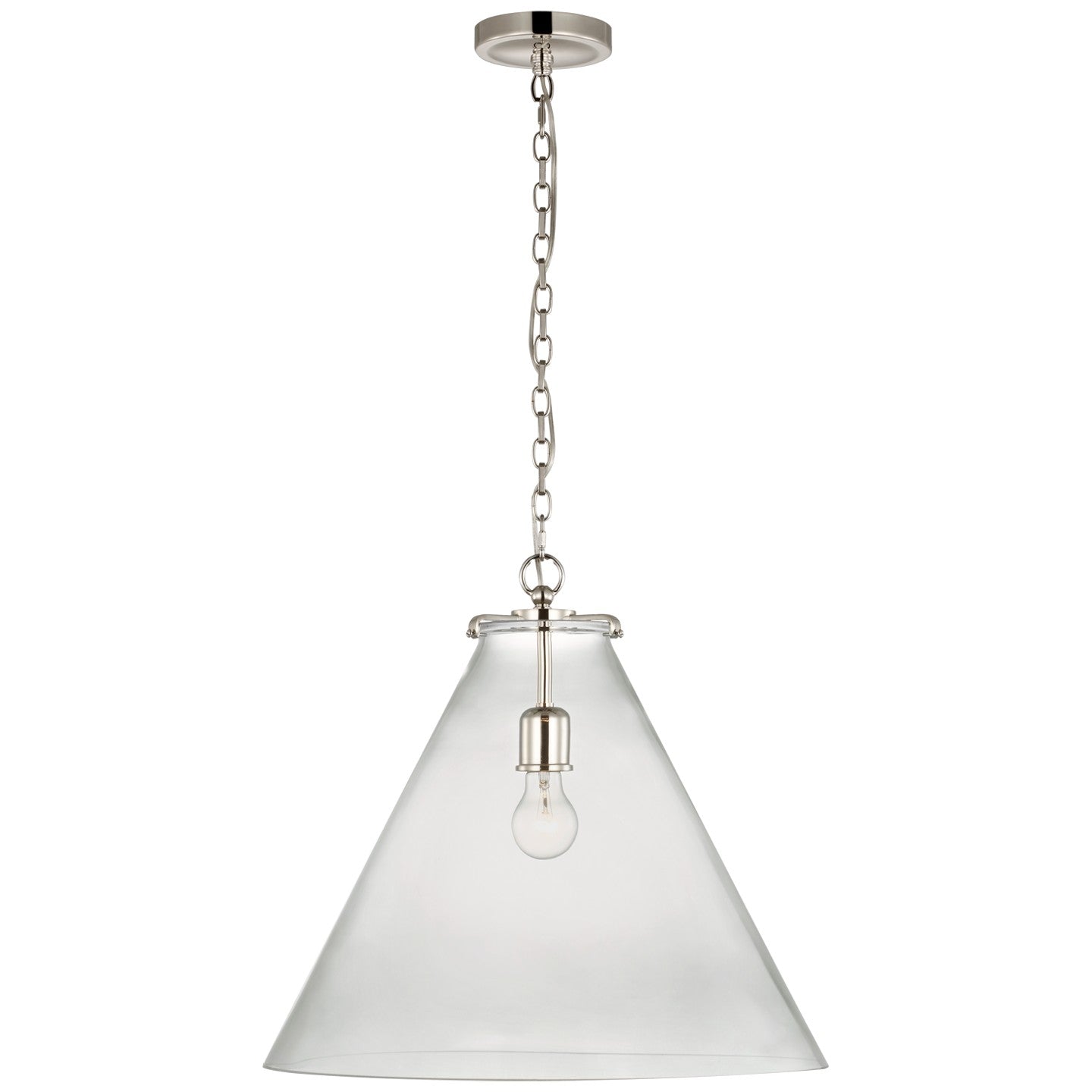 Visual Comfort Signature Canada - TOB 5227PN/G6-CG - LED Pendant - Katie Conical - Polished Nickel