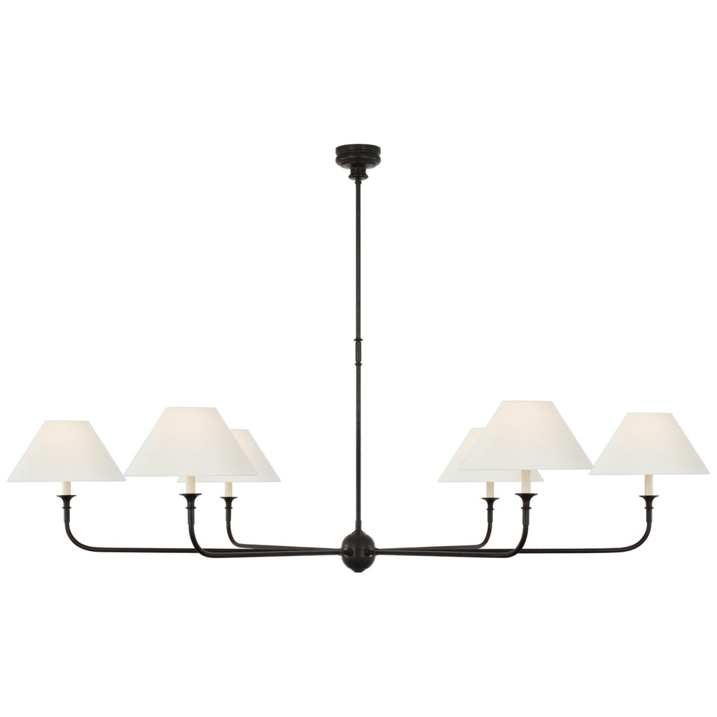 Visual Comfort Signature Canada - TOB 5454AI/EBO-L - LED Chandelier - Piaf - Aged Iron and Ebonized Oak