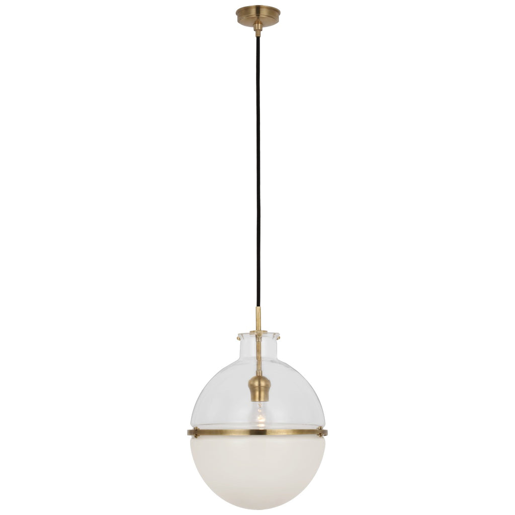 Visual Comfort Signature Canada - TOB 5486HAB-CG/WG - LED Pendant - Maxey - Hand-Rubbed Antique Brass