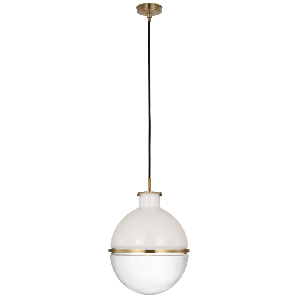 Visual Comfort Signature Canada - TOB 5486HAB-WG/CG - LED Pendant - Maxey - Hand-Rubbed Antique Brass