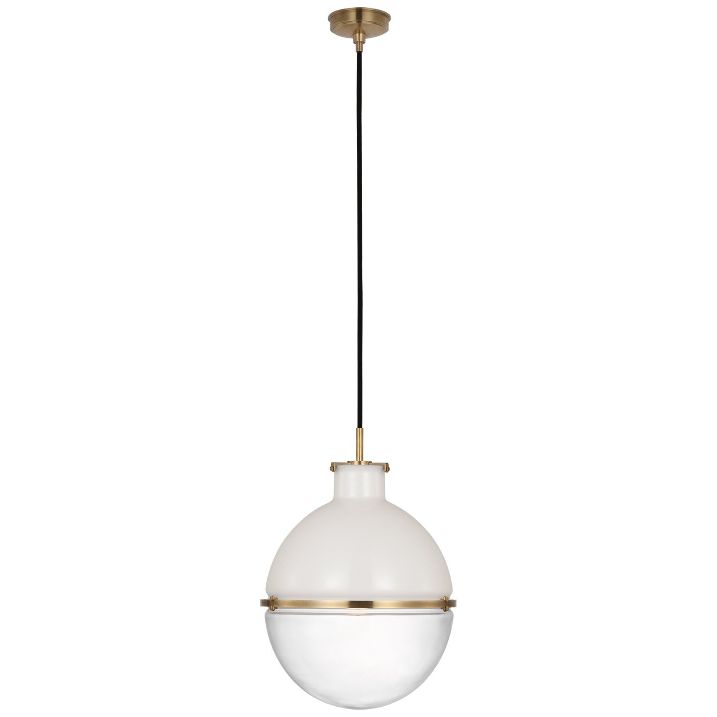 Visual Comfort Signature Canada - TOB 5486HAB-WG/CG - LED Pendant - Maxey - Hand-Rubbed Antique Brass