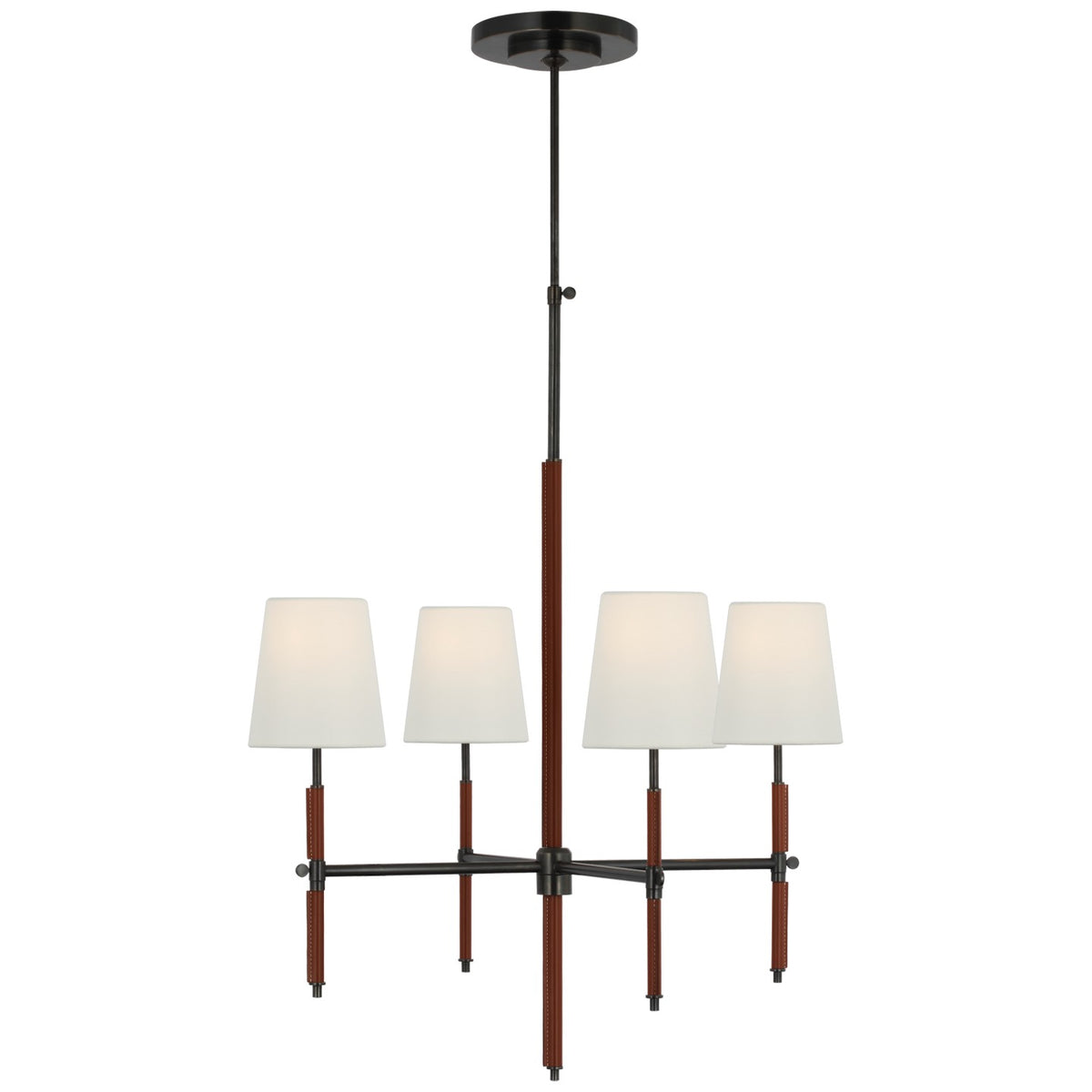 Visual Comfort Signature Canada - TOB 5580BZ/SDL-L - LED Chandelier - Bryant Wrapped - Bronze and Saddle Leather