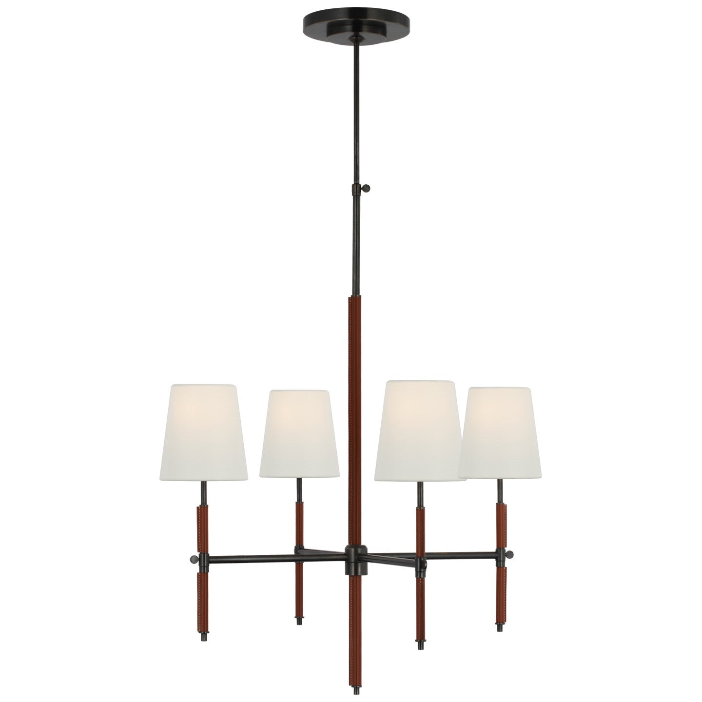 Visual Comfort Signature Canada - TOB 5580BZ/SDL-L - LED Chandelier - Bryant Wrapped - Bronze and Saddle Leather