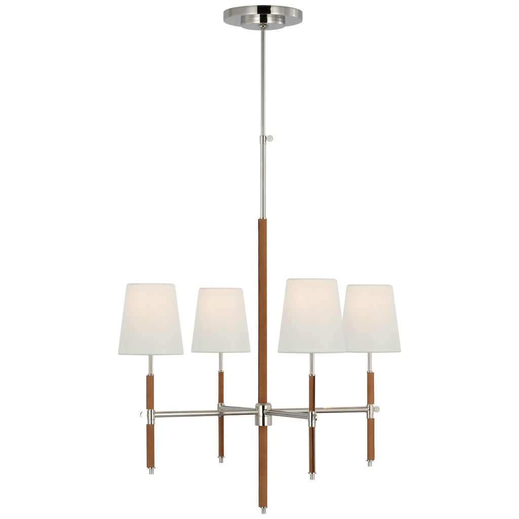 Visual Comfort Signature Canada - TOB 5580PN/NAT-L - LED Chandelier - Bryant Wrapped - Polished Nickel and Natural Leather