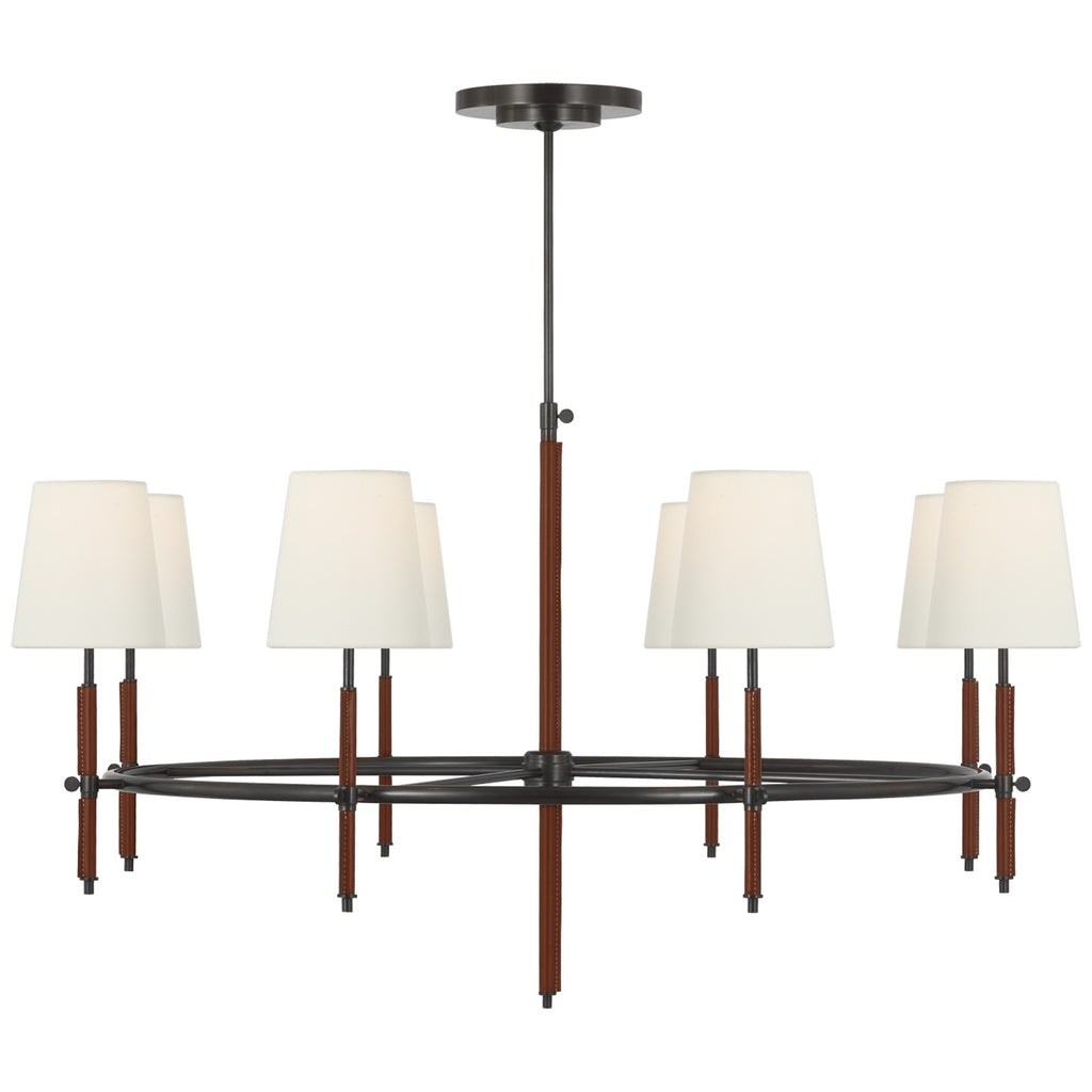 Visual Comfort Signature Canada - TOB 5588BZ/SDL-L - LED Chandelier - Bryant Wrapped - Bronze and Saddle Leather