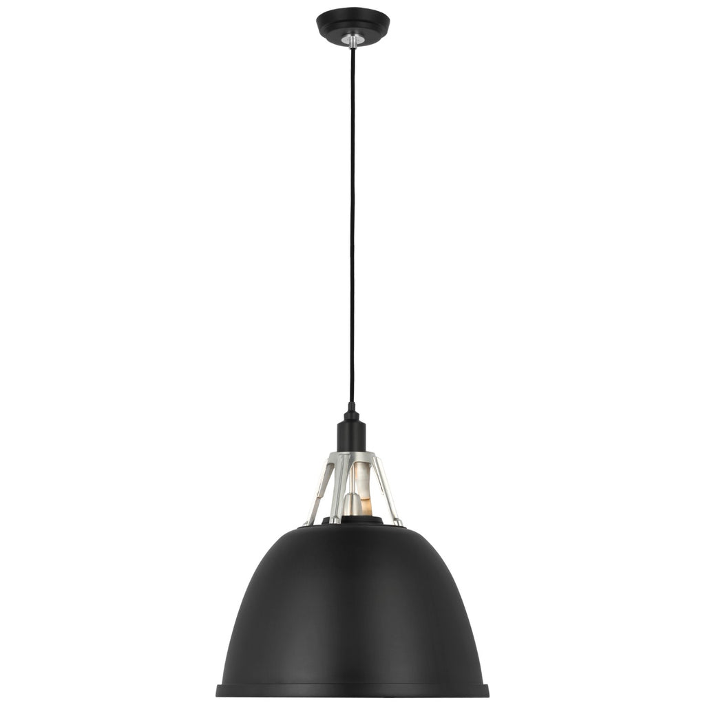 Visual Comfort Signature Canada - TOB 5640BLK/PAL - LED Pendant - Gunner - Black and Polished Aluminum