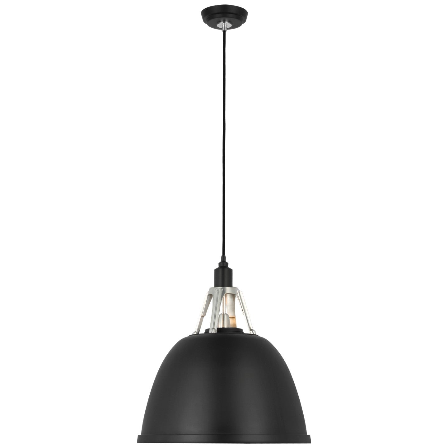 Visual Comfort Signature Canada - TOB 5640BLK/PAL - LED Pendant - Gunner - Black and Polished Aluminum