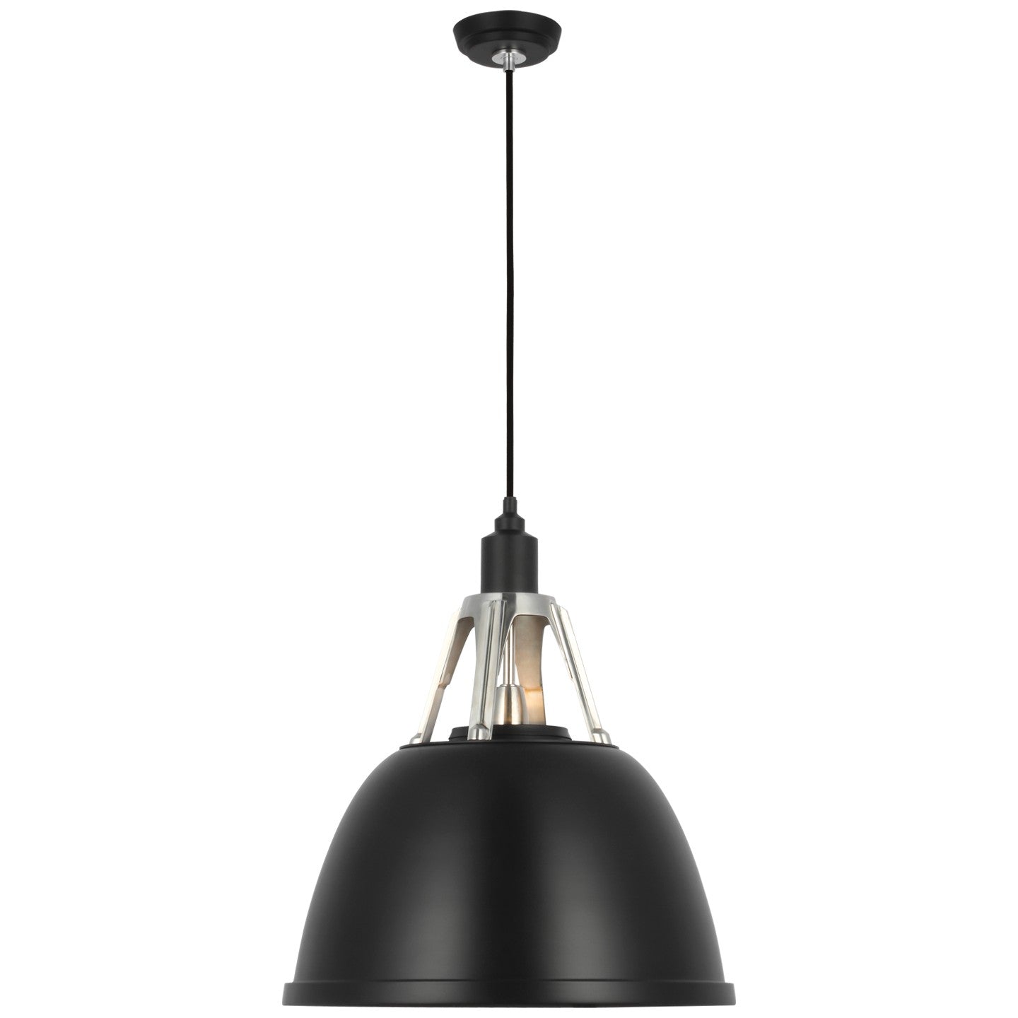 Visual Comfort Signature Canada - TOB 5641BLK/PAL - LED Pendant - Gunner - Black and Polished Aluminum