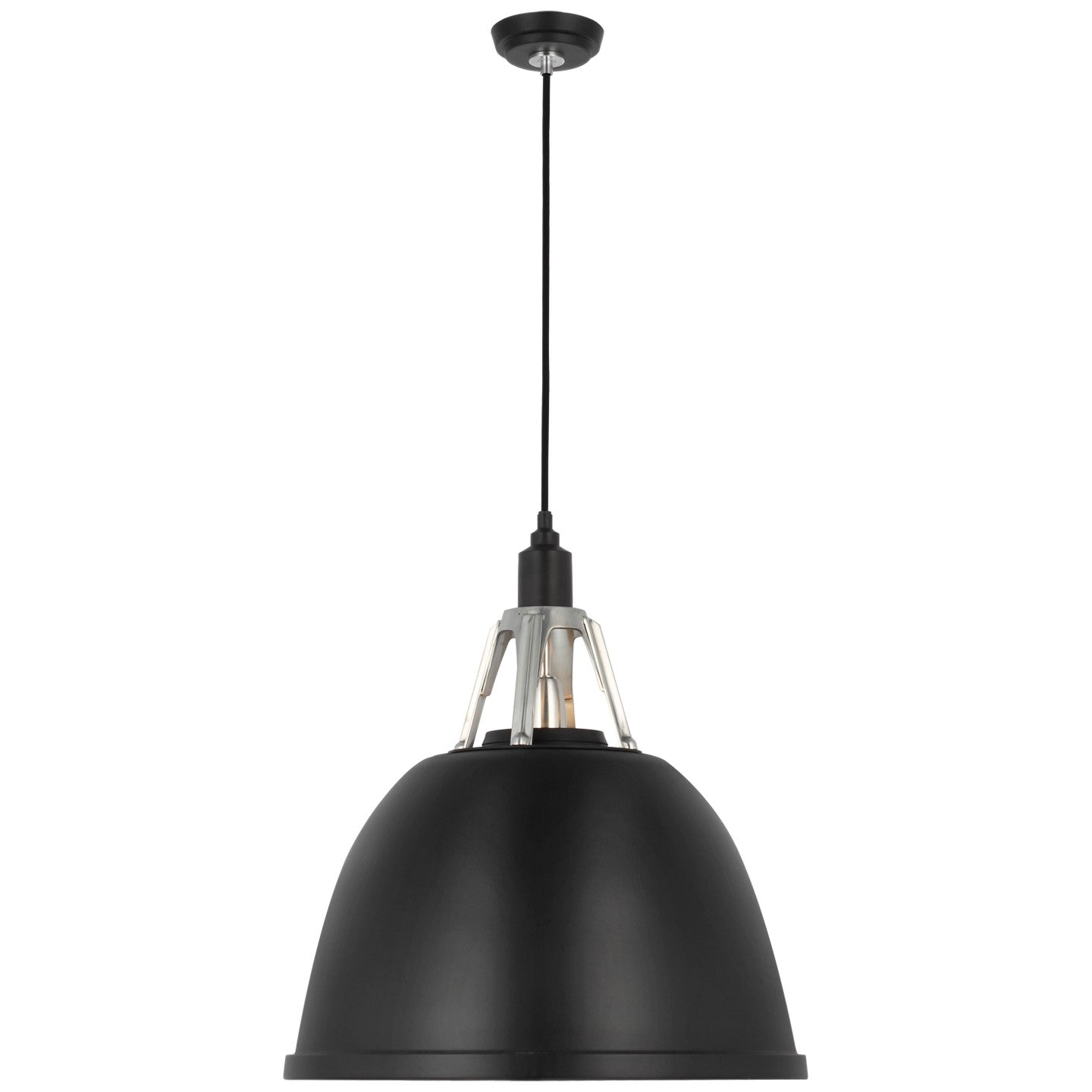 Visual Comfort Signature Canada - TOB 5642BLK/PAL - LED Pendant - Gunner - Black and Polished Aluminum
